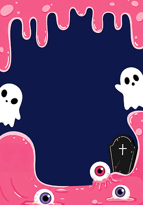 JPG 캐릭터 디자인 분홍색 백그라운드 일러스트 이벤트 장식 파티 귀여움 보라색 할로윈 유령 즐거움 그림 상상력 창의성 슬라임 국내일러스트 AI일러스트 감정 컬러 컨셉 장난감 파일형식 AI콘텐츠