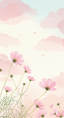 JPG 식물 구름 꽃 분홍색 일러스트 자연 하늘 생명 풍경 평화 일출 일몰 봄 그림 감성 조화 뷰티풀 색감 화창 국내일러스트 AI일러스트 자연요소 계절 컬러 컨셉 날씨 노을 생태계 파일형식 AI콘텐츠