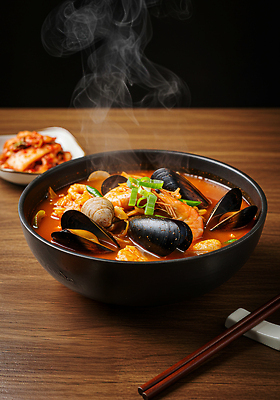 JPG 편집이미지 한식 재료 따뜻함 요리 식사 신선 맛 저녁 수증기 해산물 레시피 국물 해물탕 건강식 편집실사 AI포토 AI콘텐츠 음식 컨셉 야간 CG 파일형식