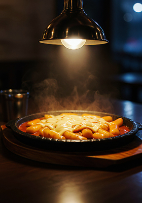 JPG 편집이미지 한식 치즈 요리 친구 식사 뜨거움 저녁 떡볶이 숭례문 야식 맛집 길거리음식 푸짐 편집실사 AI포토 AI콘텐츠 음식 컨셉 관계 유제품 한국 야간 분식 CG 랜드마크 파일형식