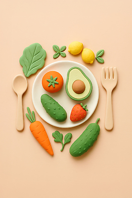 JPG 편집이미지 디자인 컬러 채소 과일 재료 스튜디오 건강 농장 식사 미니어처 신선 플라스틱 배열 편집3D AI컴퓨터그래픽 AI콘텐츠 농업 재질 3D 모형 파일형식