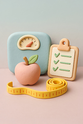 JPG 편집이미지 디자인 다이어트 과일 건강 관리 목표 사과 측정 오브젝트 체중계 식단 비율 제어 중요성 체크리스트 편집3D AI컴퓨터그래픽 AI콘텐츠 컨셉 3D 파일형식