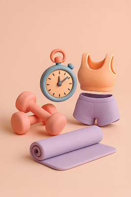 JPG 편집이미지 스포츠 분홍색 장신구 건강 운동복 운동 헬스 힘 아령 매트 웨이트트레이닝 체육 연습 준비 타이머 편집3D AI컴퓨터그래픽 AI콘텐츠 옷 컬러 3D 파일형식