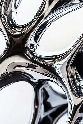 JPG 모양 편집이미지 디자인 예술 곡선 조명 반사 금속 감각 구조물 소재 장면 광택 이미지편집 AI컴퓨터그래픽 AI콘텐츠 건축 선 재질 파일형식