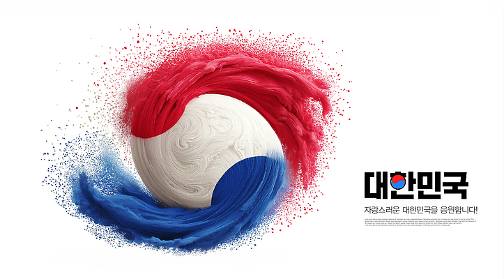 PSD 편집이미지 전통 디자인 문화 예술 스포츠 상징 컬러 한국 빨간색 파란색 조형물 힘 태극기 태극 이미지편집 문양 아시아 미술 국기 파일형식