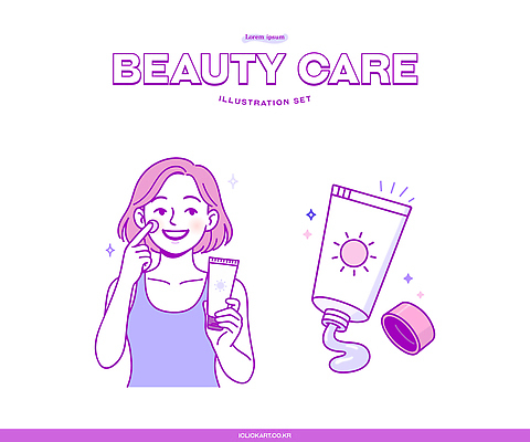 손 여자 일러스트 건강 미소 화장 뷰티 화장품 세수 상품 선크림 피부 크림 피부관리 스킨케어 보습 세럼 사용방법 국내일러스트 AI파일 표정 사람 신체부위 청결 방법 파일형식 벡터