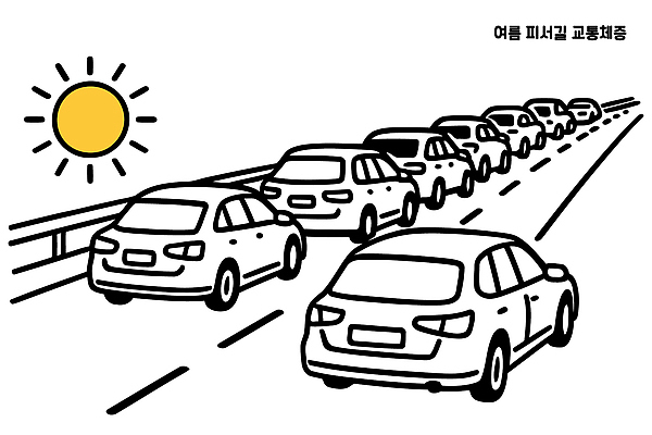 도로 여행 교통 이동 일러스트 자동차 방학 휴가 일상 여름 태양 운전 혼잡 휴양지 휴가철 국내일러스트 AI파일 자연요소 계절 길 육상교통 컨셉 교통시설 모션 라이프 장소 파일형식 벡터