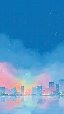 JPG 구름 컬러 일러스트 자연 하늘 풍경 일상 물 반사 평화 노을 일몰 안개 도시 저녁 대도시 스카이라인 뷰티풀 국내일러스트 AI일러스트 AI콘텐츠 자연요소 컨셉 날씨 라이프 야간 생태계 파일형식