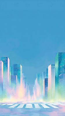 JPG 컬러 일러스트 창문 자연 하늘 아침 거리 풍경 건물 빛 햇빛 반사 맑음 고층빌딩 활발 안개 도시 정체 청명 풍요 국내일러스트 AI일러스트 AI콘텐츠 주간 건축물 컨셉 날씨 빌딩 태양 생태계 파일형식