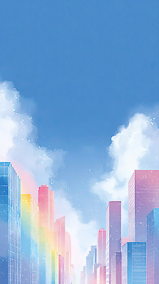 JPG 구름 디자인 여유 컬러 백그라운드 무지개 일러스트 자연 하늘 풍경 빌딩 일상 햇빛 도시 분위기 조화 고층 구역 뷰티풀 국내일러스트 AI일러스트 AI콘텐츠 자연요소 감정 컨셉 건물 라이프 태양 생태계 파일형식