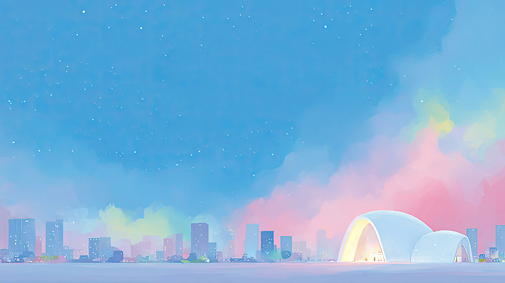 JPG 건축물 감정 컬러 일러스트 자연 하늘 날씨 조명 풍경 여름 평화 도시 시간 저녁 감성 조화 뷰티풀 창의성 국내일러스트 AI일러스트 AI콘텐츠 계절 건축 컨셉 야간 생태계 파일형식