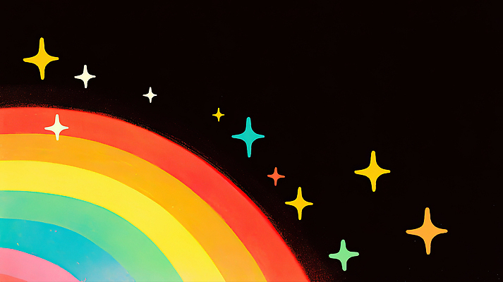 JPG 감정 별 예술 상징 컬러 무지개 일러스트 자연 밤하늘 빛 우주 희망 꿈 화려 그림 이미지 조화 뷰티풀 창의성 환상 국내일러스트 AI일러스트 AI콘텐츠 자연요소 컨셉 하늘 야간 생태계 파일형식
