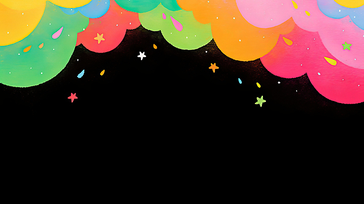 JPG 구름 별 예술 컬러 백그라운드 일러스트 상상 풍경 그래픽 여름 꿈 화려 배열 공상 창의성 환상 국내일러스트 AI일러스트 AI콘텐츠 자연요소 계절 컨셉 파일형식