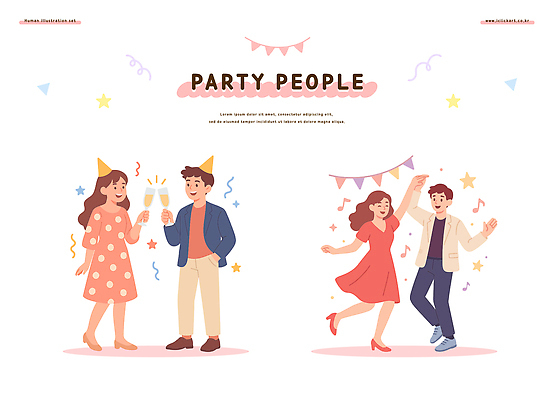 옷 여자 기념일 음악 일러스트 대화 여러명 장식 친구 파티 축제 활발 기쁨 모임 축하 춤 분위기 즐거움 축배 국내일러스트 AI파일 감정 다수 컨셉 관계 문화예술 말하기 사람 이벤트 파일형식 벡터