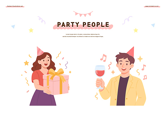 모자 여자 기념일 남자 일러스트 잔 사탕 선물 웃음 이벤트 여러명 장식 친구 파티 축제 기쁨 축하 생일 화려 즐거움 축가 국내일러스트 AI파일 식기 잡화 감정 다수 컨셉 노래 관계 디저트 표정 사람 파일형식 벡터