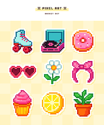 디자인 꽃 리본 화분 컬러 일러스트 그래픽 선글라스 스케이트 빈티지 도넛 컵케이크 레몬 복고 아이템 레코드플레이어 창의성 디지털아트 픽셀 국내일러스트 AI파일 식물 안경 스포츠용품 컨셉 과일 디저트 케이크 파일형식 벡터