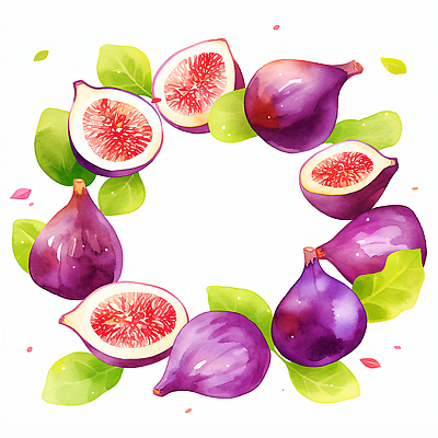 JPG 식물 디자인 예술 분홍색 잎 과일 일러스트 자연 정원 보라색 신선 원형 화사함 조화 무화과 뷰티풀 색채 국내일러스트 AI일러스트 AI콘텐츠 도형 컬러 컨셉 생태계 파일형식