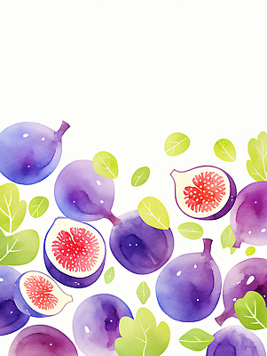 JPG 식물 디자인 예술 컬러 백그라운드 잎 과일 일러스트 자연 수채화 풍경 여름 피규어 신선 작가 조화 무화과 뷰티풀 색감 창작 국내일러스트 AI일러스트 AI콘텐츠 직업 계절 미니어처 생태계 파일형식