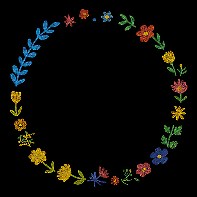 JPG 전통 디자인 꽃 예술 컬러 백그라운드 패턴 일러스트 자연 장식 봄 원형 원예 화사함 수공예 뷰티풀 생동감 수놓기 국내일러스트 AI일러스트 AI콘텐츠 도형 식물 계절 컨셉 무늬 취미 공예 생태계 파일형식