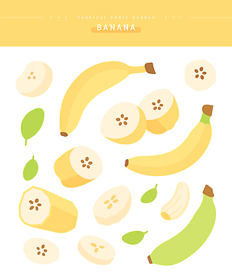 모양 디자인 음식 컬러 과일 일러스트 디저트 바나나 건강 요리 신선 원형 자르기 열대과일 비타민 스무디 창의력 국내일러스트 AI파일 영양군 도형 음료 모션 경상북도 영양소 파일형식 벡터