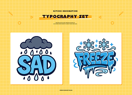 구름 디자인 감정 컬러 일러스트 타이포그라피 그래픽 인테리어 컬러풀 얼음 슬픔 표현 비석 모던 창의성 국내일러스트 AI파일 자연요소 문자 파일형식 벡터