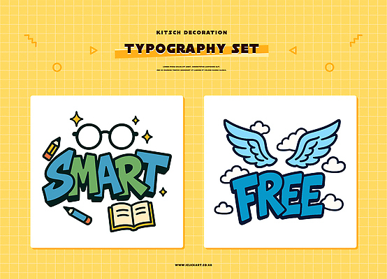 디자인 컬러 일러스트 타이포그라피 그래픽 장식 세트 자유 도구 메시지 스마트 모던 그림 창의성 창작 국내일러스트 AI파일 문자 컨셉 파일형식 벡터