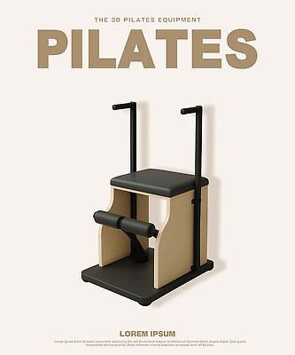 PSD 편집이미지 웰빙 디자인 스튜디오 건강 운동 3D 운동기구 헬스 장비 연습 모던 필라테스 편집3D 디지털합성 파일형식