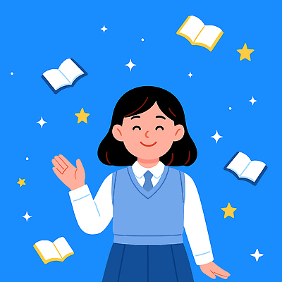 학생 디자인 교육 교복 별 어린이 백그라운드 일러스트 학교 웃음 책 반짝임 학습 독서 원근감 수능 교양 인사 호기심 수험생 파란배경 공감 국내일러스트 AI파일 자연요소 옷 감정 뷰포인트 컨셉 모션 고등학생 표정 사람 파란색 시험 예절 파일형식 벡터