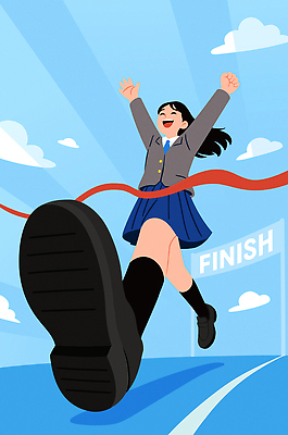 학생 교복 스포츠 일러스트 성공 경기 달리기 귀여움 축제 기쁨 수능 우승 목표 결과 연습 수험생 열정 노력 체육대회 결승선 국내일러스트 AI파일 옷 감정 컨셉 모션 고등학생 시험 최고 체육 대회 파일형식 벡터