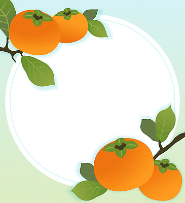 디자인 컬러 백그라운드 채소 과일 일러스트 자연 프레임 감 그래픽 여름 수확 나뭇가지 과수원 그림 상큼 비어있는 국내일러스트 AI파일 나무 계절 농업 생태계 파일형식 벡터