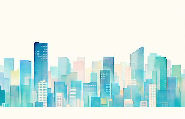 JPG 모양 디자인 예술 컬러 백그라운드 일러스트 수채화 풍경 건물 도시 구조물 모던 그림 조화 밝은색 창의력 스타일 국내일러스트 AI일러스트 AI콘텐츠 건축물 건축 파일형식