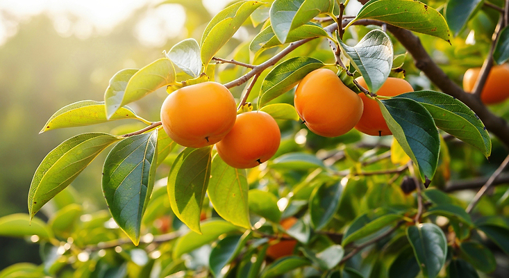JPG 편집이미지 열매 농업 과일 자연 가지 감 풍경 초록색 햇빛 농장 주황색 수확 가을 감나무 원예 편집실사 AI포토 AI콘텐츠 나무 식물 계절 산업 컬러 채소 취미 태양 CG 생태계 파일형식