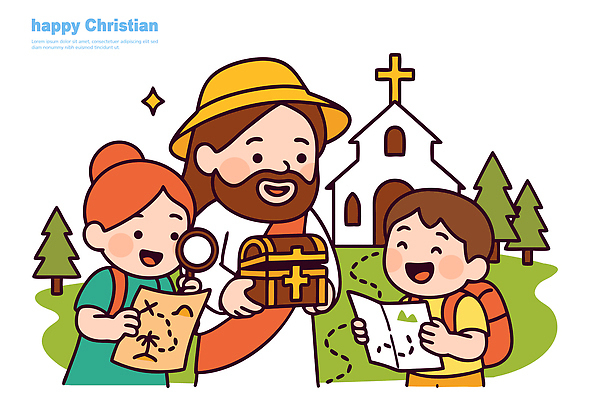 나무 종교 어린이 지도 일러스트 가족 모션 자연 놀이 웃음 친구 소풍 교회 기쁨 탐험 도전 즐거움 그림 보물 상상력 국내일러스트 AI파일 식물 감정 관계 종교건축 표정 사람 건물 야외활동 생태계 파일형식 벡터