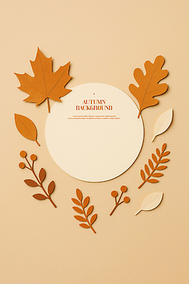 PSD 식물 편집이미지 디자인 컬러 백그라운드 잎 자연 목재 장식 가을 원형 조화 베이지색 이미지편집 도형 나무 계절 재료 생태계 파일형식