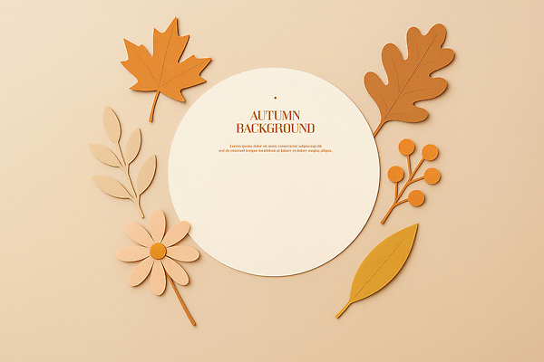PSD 편집이미지 디자인 계절 꽃 컬러 백그라운드 잎 자연 따뜻함 풍경 장식 가을 원형 조화 이미지편집 도형 식물 생태계 파일형식