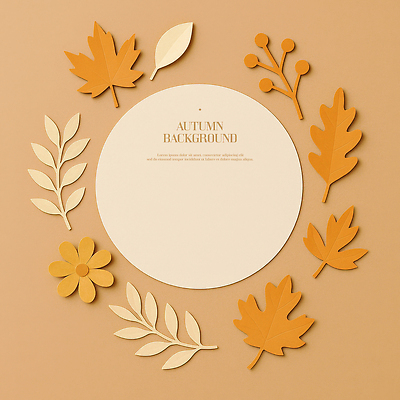 PSD 편집이미지 디자인 꽃 예술 컬러 백그라운드 잎 장식 인테리어 갈색 가을 오브젝트 서클 창의성 이미지편집 식물 계절 파일형식