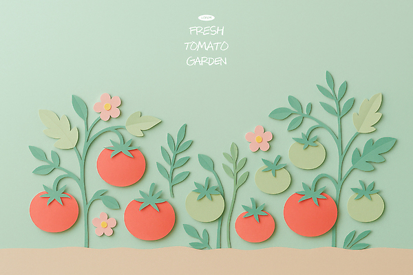 PSD 식물 편집이미지 디자인 꽃 종이 컬러 농업 토마토 자연 풍경 장식 정원 성장 신선 아티스트 창작 이미지편집 직업 산업 채소 생태계 파일형식
