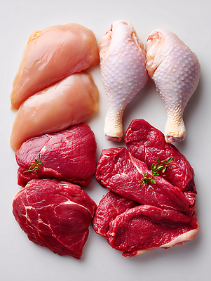 JPG 편집이미지 음식 재료 건강 육류 요리 주방 식사 닭고기 소고기 맛 준비 삼겹살 레시피 편집실사 AI포토 AI콘텐츠 컨셉 식재료 돼지고기 CG 파일형식