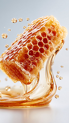 JPG 편집이미지 컬러 백그라운드 자연 흐름 물방울 신선 액체 달콤 꿀벌 꿀 벌집 생성 편집실사 AI포토 AI콘텐츠 컨셉 맛 벌_곤충 CG 생태계 파일형식