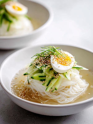 JPG 편집이미지 전통 한식 음식 여름음식 오이 여름 계란 면류 맛 냉면 국물 참깨 편집실사 AI포토 AI콘텐츠 계절 컨셉 채소 알 CG 깨 파일형식 여름_계절