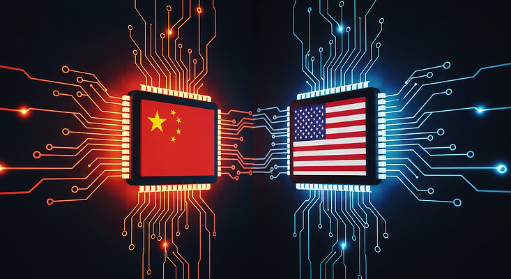 JPG 편집이미지 산업 패턴 기술 전자제품 자료 미국 중국 경쟁 회로판 국기 전쟁 반도체 이미지 혁명 Tension 이미지편집 AI컴퓨터그래픽 AI콘텐츠 아시아 컨셉 북아메리카 무늬 파일형식