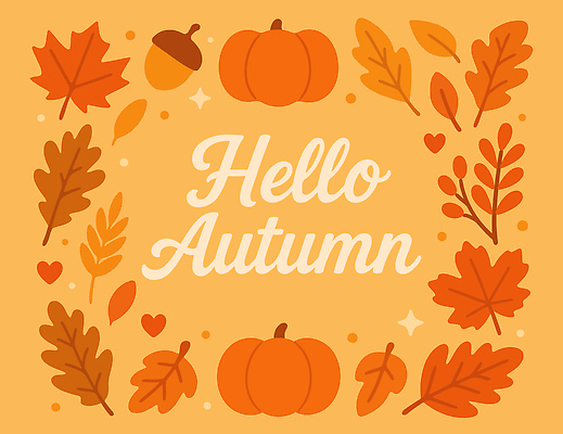 디자인 계절 행복 감정 백그라운드 단풍 낙엽 일러스트 자연 호박 따뜻함 장식 갈색 노란색 축제 주황색 가을 에코 조화 아카시아 국내일러스트 AI파일 나무 컬러 잎 채소 환경 생태계 파일형식 벡터