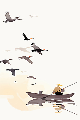 JPG 전통 문화 여유 일러스트 모션 자연 조류 하늘 생명 낚시 바람 어류 풍경 물 강 평화 고요 비행 수면 어부 조용 국내일러스트 AI일러스트 AI콘텐츠 자연요소 동물 직업 감정 컨셉 레저 날씨 수중동물 생태계 파일형식