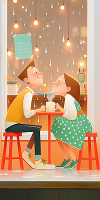 JPG 여자 남자 음료 컬러 일러스트 우산 탁자 날씨 조명 함께함 따뜻함 대화 웃음 카페 물방울 분위기 편안함 비석 즐거움 소통 국내일러스트 AI일러스트 AI콘텐츠 감정 가구 컨셉 표정 말하기 사람 상점 감각 파일형식