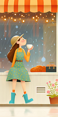 JPG 모자 드레스 행복 감정 여유 음료 빵 컬러 일러스트 우산 자연 실내 소녀 일상 봄 카페 차 포근함 창가 감성 설정 국내일러스트 AI일러스트 AI콘텐츠 잡화 옷 계절 여자 어린이 음식 컨셉 창문 내부 라이프 상점 감각 생태계 파일형식