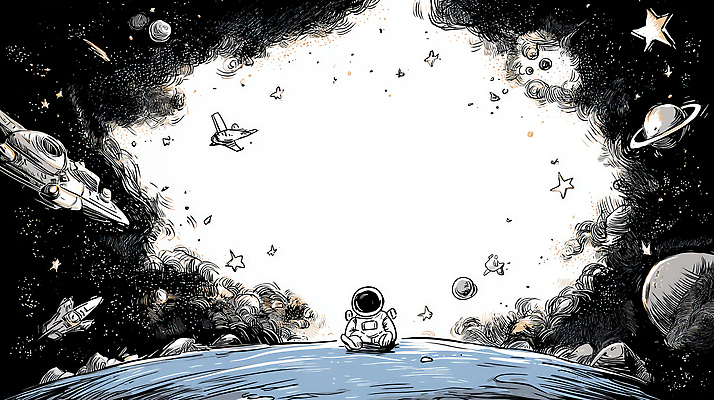 JPG 별 일러스트 우주 꿈 행성 우주비행사 비행 고독 명상 탐사선 은하수 우주여행 무중력 블랙홀 상상력 우주탐험 국내일러스트 AI일러스트 AI콘텐츠 자연요소 감정 여행 자연 파일형식