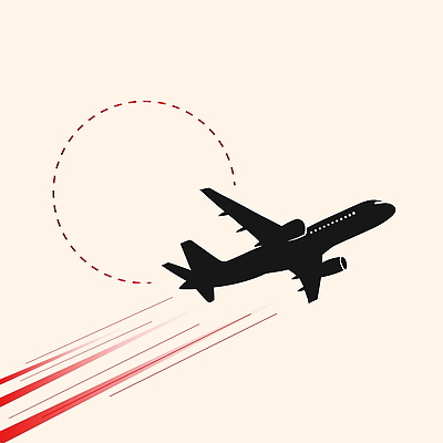 구름 여행 이동 일러스트 하늘 날씨 비행기 공중 빨간색 비행 공항 파일럿 고도 항공 국내일러스트 AI파일 자연요소 직업 컬러 컨셉 항공교통 교통시설 대중교통 파일형식 벡터