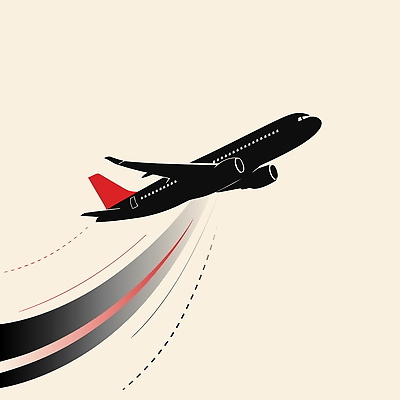 디자인 컬러 여행 백그라운드 일러스트 하늘 비행기 풍경 공중 그래픽 검은색 비행 긴급 공항 항공 모던 속도 이륙 국내일러스트 AI파일 항공교통 교통시설 대중교통 파일형식 벡터