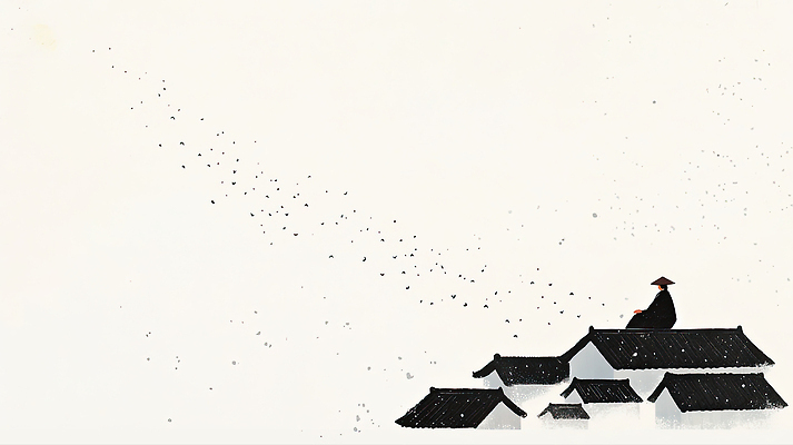 JPG 전통 문화 예술 일러스트 자연 조류 하늘 아침 한국 풍경 마을 일출 고요 새벽 기운 그림 조용 뷰티풀 국내일러스트 AI일러스트 AI콘텐츠 주간 자연요소 동물 아시아 노을 생태계 파일형식