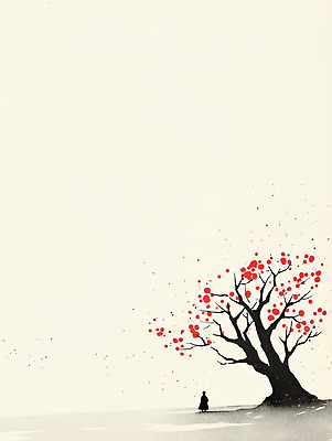 JPG 나무 예술 컬러 백그라운드 일러스트 자연 추상 사람 풍경 평화 고요 봄 감상 나뭇가지 고독 그림 조용 뷰티풀 국내일러스트 AI일러스트 AI콘텐츠 식물 계절 감정 컨셉 무늬 생태계 파일형식